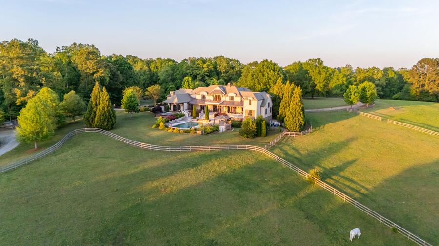 Golden hour across the estate