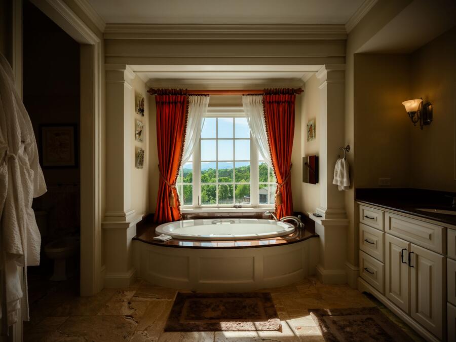 Primary bath soaking tub